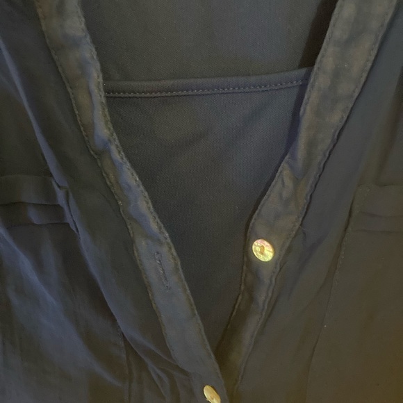 Sheer, Blue Tank Top, Inner Spaghetti Strap. - Picture 2 of 3